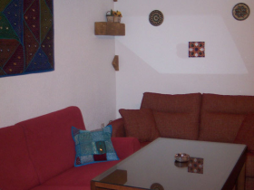 Salón de apartamento en venta en el Albaicín, Granada.